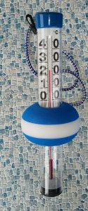 Thermometer Schwimmboje Neptun, blau-weiss mit großen Zahlen