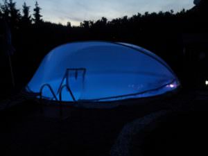 Cabrio Dome mit RGB Strahler beleuchtet Ø 5,00 m