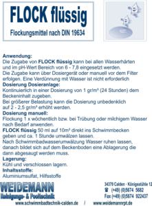 flüssiges Flockungsmittel, zur Ausfällung von Kleinstteilchen im Becken bzw. zur Verbesserung der Filterqualität. Kann zusammen mit anderen Wasserpflegemitteln Trübung im Becken entfernen.