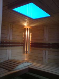 Sauna Farbleuchte blau