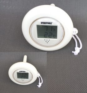 Schwimmradthermeter weiss mit digitaler Anzeige Ø ca 5 cm