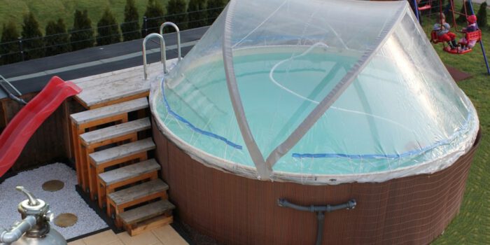 Cabrio Dome Ø 4,50 m mit Folie Sand